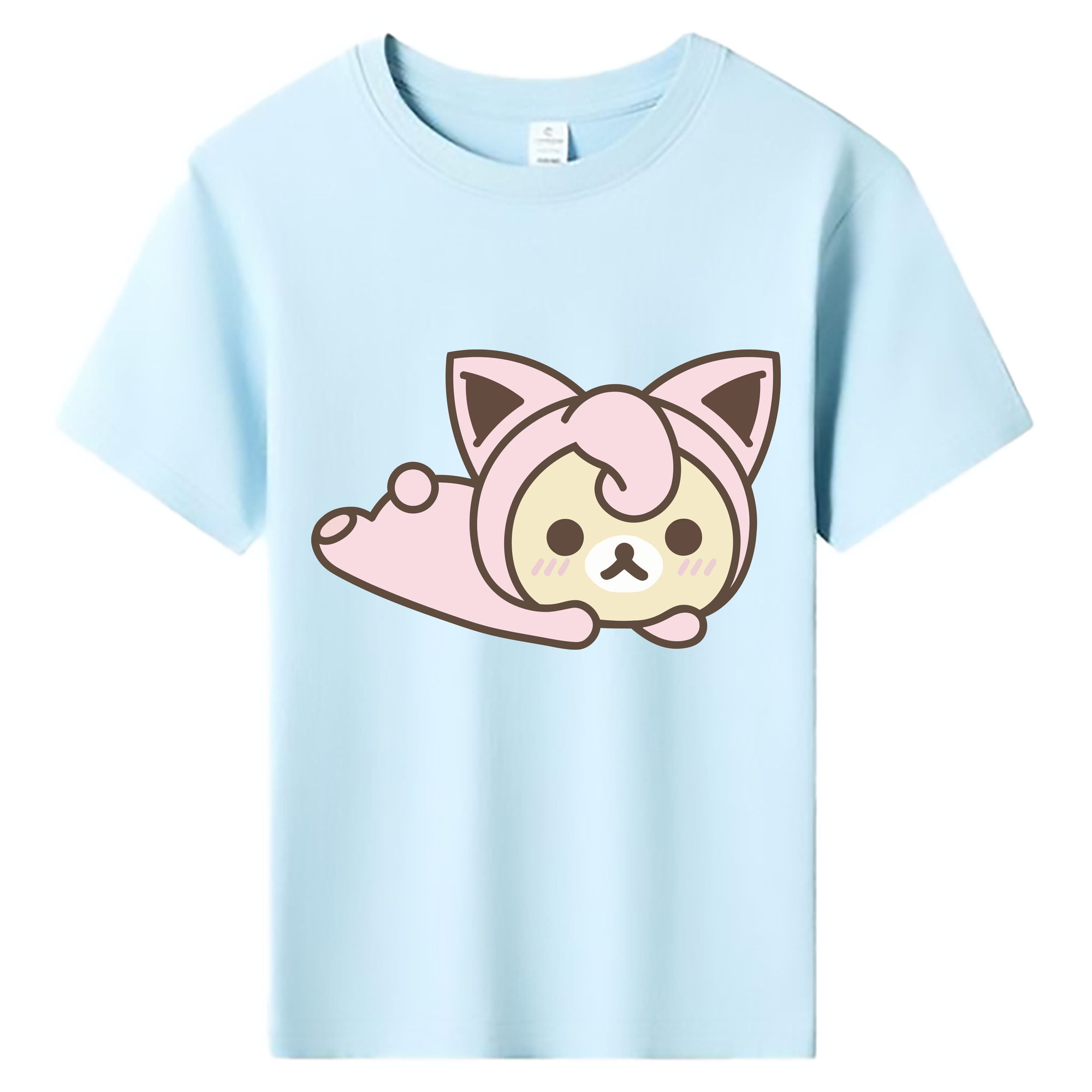 （画像用） リラックマ リラックマ キイロイトリ Rilakkuma Korilakkuma Kiiroitori 綿100％キッズTシャツ（フロントプリント）